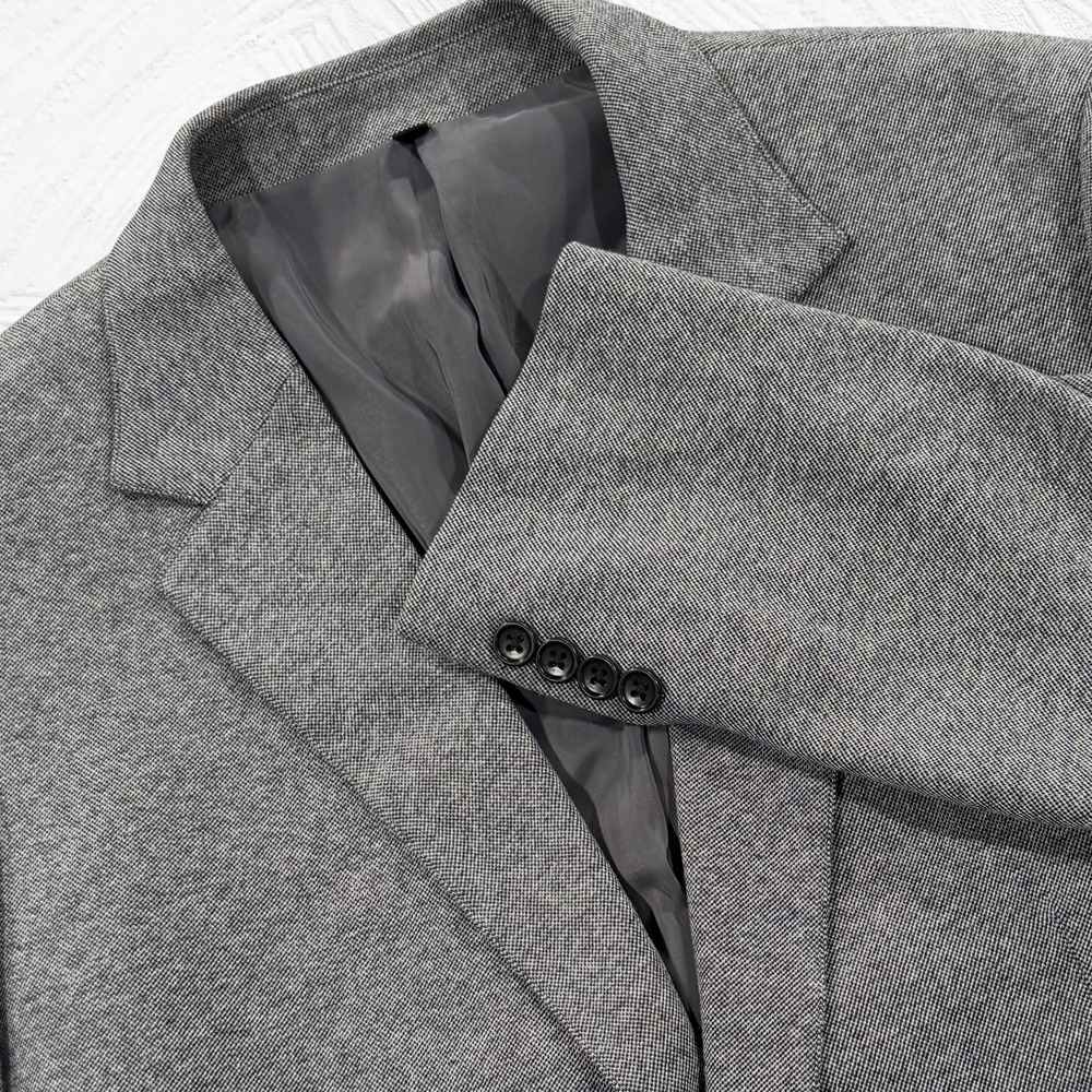 Bonobos Jetsetter Fortex Cotton Blazer Slim 44R Gray Heather Birdseye Patch